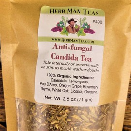 HERB MAN TEAS CANDIDA CLEANSE TEA to get rid of Candida fast w/o a restrictive candida diet
