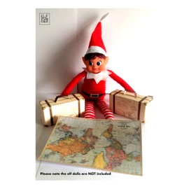 Elf Suitcases x 2 and a Single Map Prop Accessories Props Ideas Joke Christmas Decoration