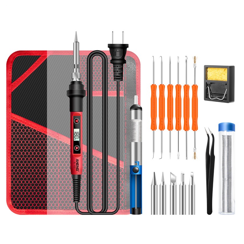 ANENG 17pcs Soldering Iron Kit Mini Electric Soldering Irons with