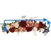 32" Rose/Peony/Hydrangea Swag (Burgundy)