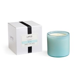 LAFCO New York Signature Candle, Marine - 15.5 oz - 90-Hour Burn Time - Reusable, Hand Blown Glass Vessel - Made in The USA