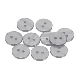 HARFINGTON 10pcs 28L Sewing Buttons 11/16"(18mm) Resin Round Flat 2-Hole Craft Clothing Replacement Button for Coats Sewing Clothing and DIY, Grey