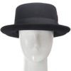 ULTRAFINO Riff Wool Felt Classic Jazz Porkpie Hat with Feather