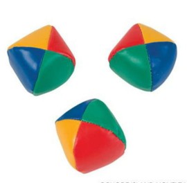 SET OF 3 LEARN TO JUGGLE BALLS JUGGLING BALL WITH INSTRUCTIONS 2.25"
