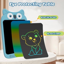 Toys for Girls 10 Inch Doodle Board with Stylus, Colorful Electronic Drawing Tablet for Kids, Drawing Pad Owl Toys for 3+ Year Old Boys Girls，Writing Tablet for Kids Educational Learning Travel Toys