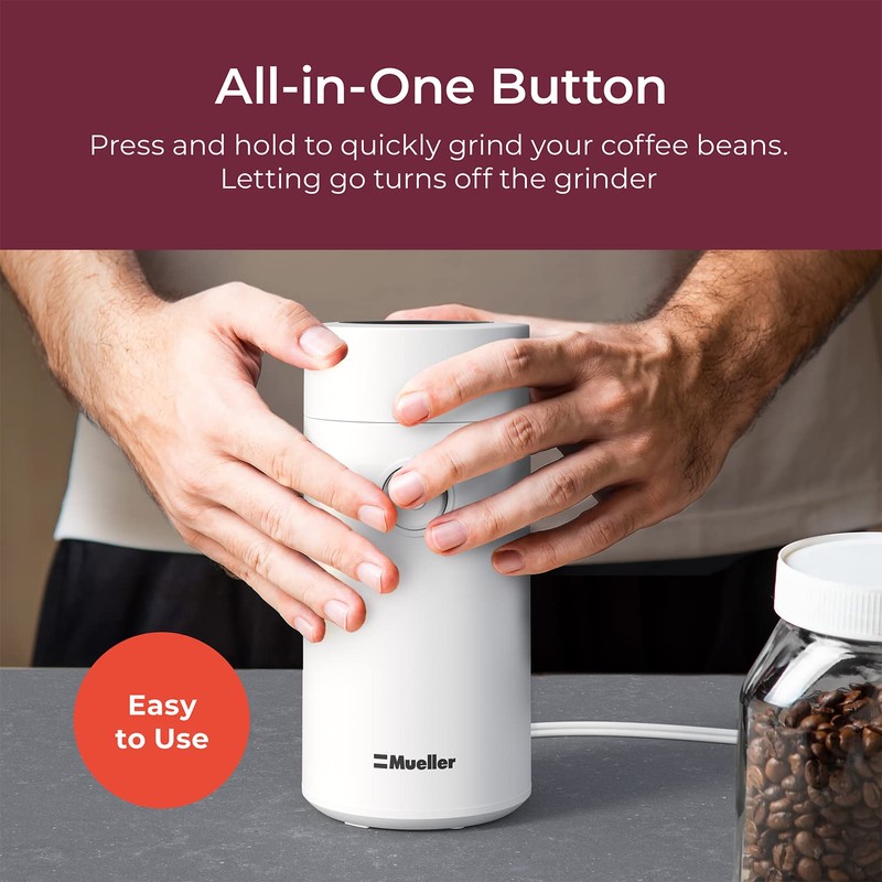MuellerLiving Electric Coffee Grinder for Spice, Nut, Herbs and Coffee