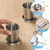 Tessco 6 Pieces Collapsible Shot Glasses Stainless Steel Collapsible Cup
