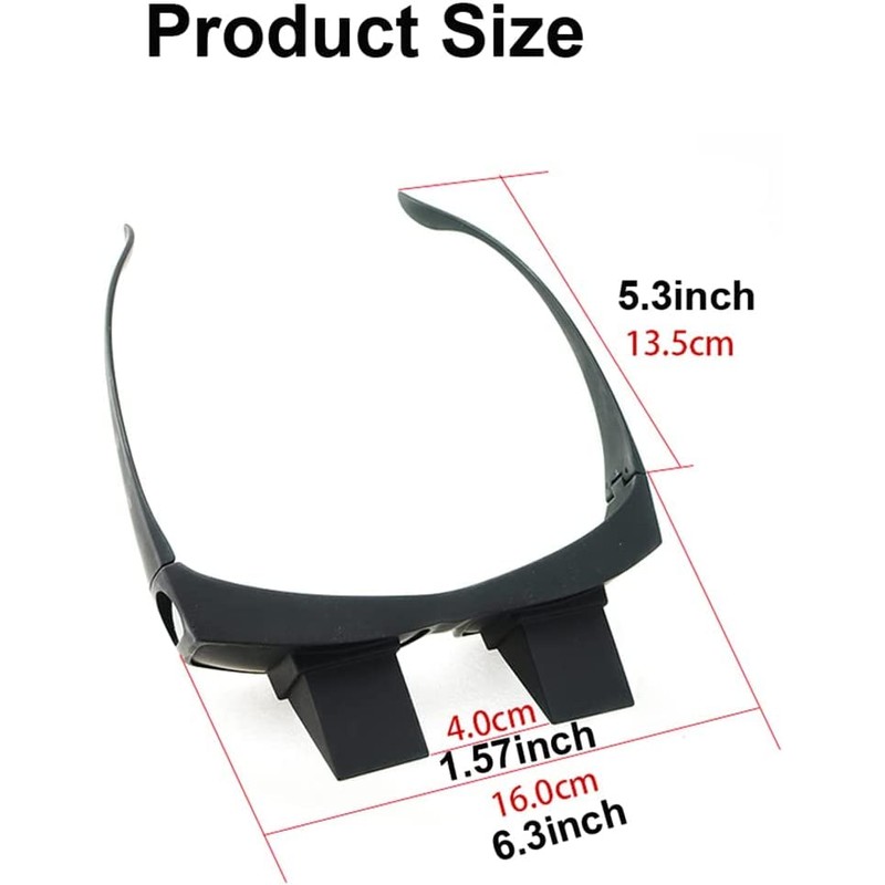reiliva Prism Spectacles Lazy Glasses Horizontally Lying Reading Glasses 90