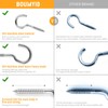 BOUMVID Pack of 10 Screw Hooks, Stainless Steel, Ceiling Hook,