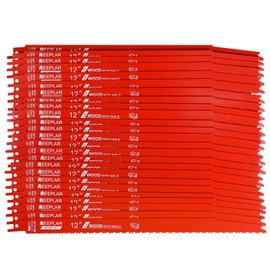 25 Pack 12 Inch 6/12 Tpi Reciprocating Saw Blades for Nail-Embedded Wood,Bi-Metal Blades for Cutting Stud and Nail PVC Pallets etc