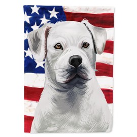 Caroline's Treasures CK6395GF American Bulldog American Flag Garden Flag Mailbox Flag Decorative Yard Flag Banner Outside Patio Artwork Yard Flower Beds, Garden Size, Multicolor