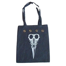 Natural Threads Tote with Steel Grommets ~ Denim (Stylish Scissors; 10.5" x 12")