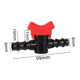 EPRHAY Durable Plastic Water Flow Regulator Straight Shut Off Valve Hose 8mm Fits 8mm Inner Diameter Tubing for Standard Tubing (Pack of 2)