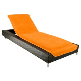 Brandsseller Protective Cover for Garden Lounger, Beach Lounger Cushion, Terry Cloth Cover, 100% cotton, approx. 75 x 200 cm.