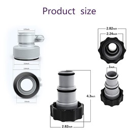 Pool Pump Hose Connector, 4PCS 2 Types Pool Hose Adapter, Pool Hose Adapter Pumps,Replacement Hose Adapters,Hose Conversion Adapters Pool Replacement Hose Adapter Parts A and B for Swimming Pool