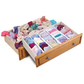 Dial Industries Adjustable Dresser Drawer Clothes Organizer Dividers, Set of 4, 4.5" Deep