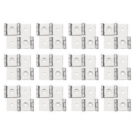 sourcing map Double Acting Hinges Folding Screen, 12Pcs 2.13" Double Swing Hinges Retro Style 270 Degree Rotation Screen Door Hinges, Nickel Silver