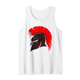 Funny Spartan Greek Helmet Gift | Cute Gladiator Men Women Tank Top