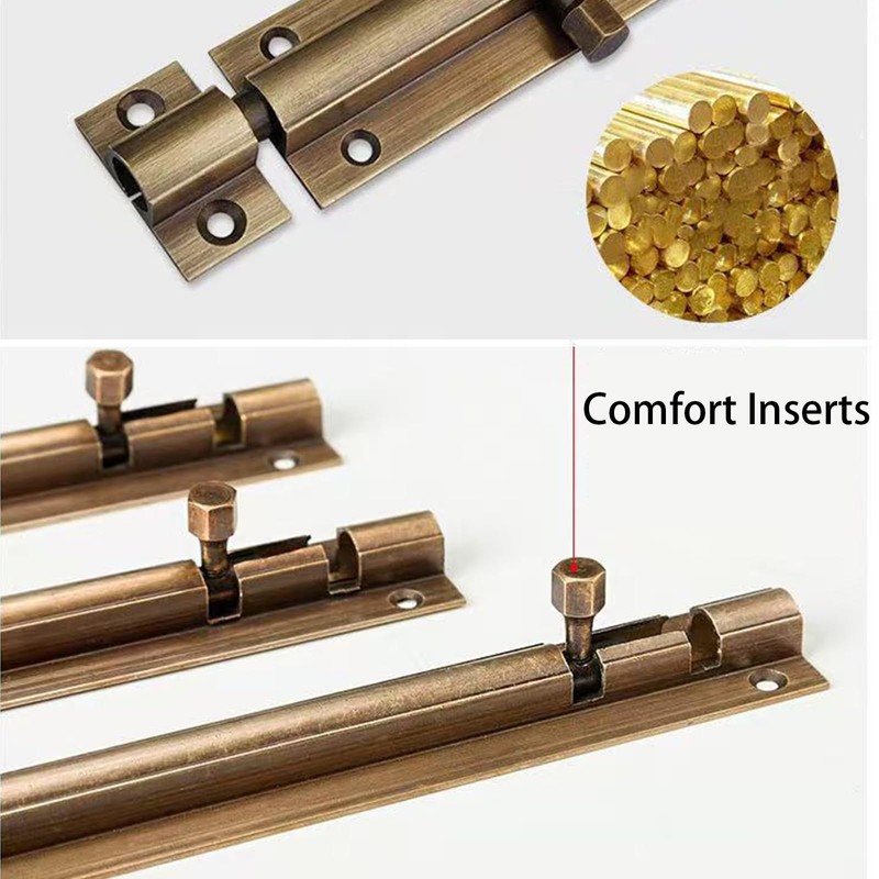 Leliafleury Door Lock Bolt 6 Inch Brass Door Latch Barrel