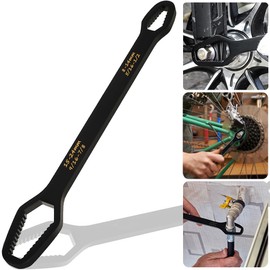 Universal Wrench, Combination Wrench, 1-piece Set, Double-ended Design, Small Head Range: 0.3 - 0.5 inches (8 - 14 mm) (5/16 - 1/2), Large Head Range: 0.6 - 0.9 inches (15 - 24 mm) (9/16 - 7/8), For