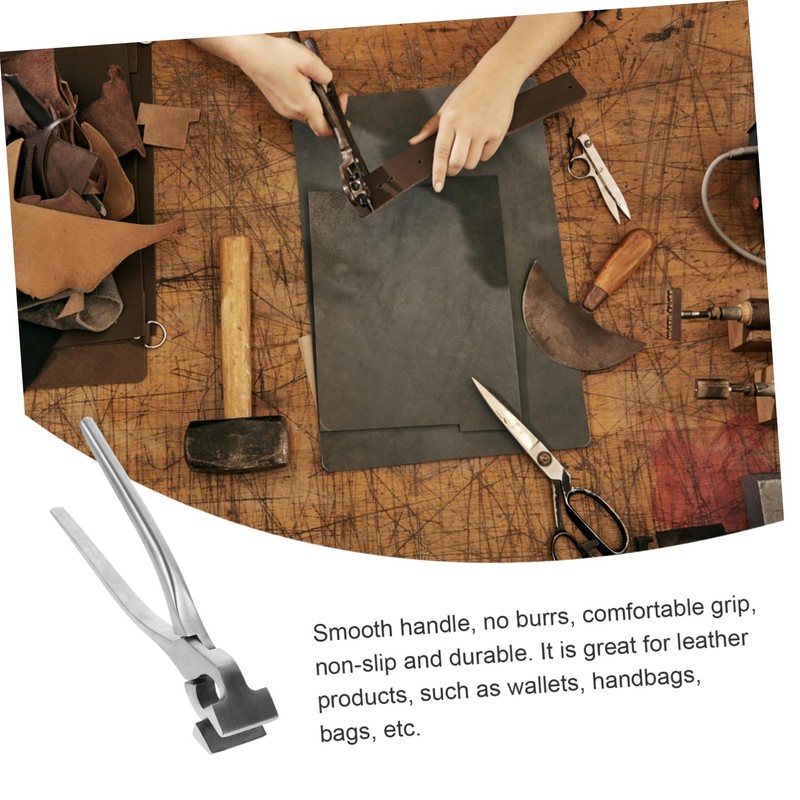IWOWHERO Leather Craft Flatten Pliers Flat Nose Pliers Tool High