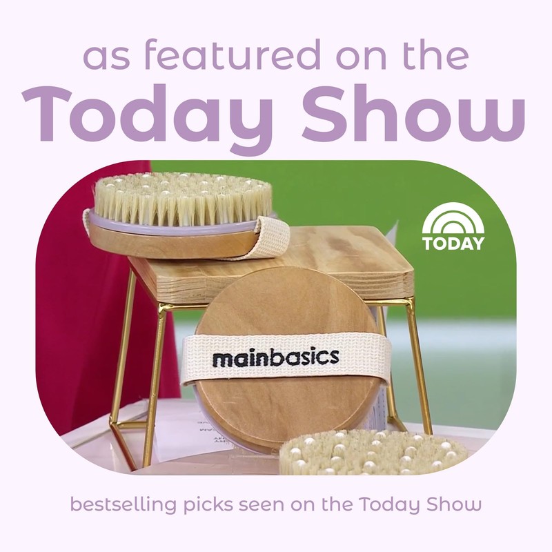 MainBasics Dry Brushing Body Brush for Lymphatic Drainage, Dry Skin,