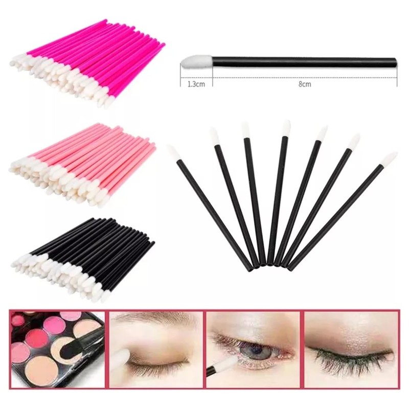Lip Brush Desechable Para Pestañas Labios Microblanding (50 pz)- Brochas