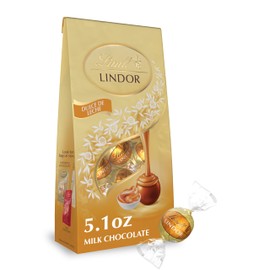 Lindt LINDOR Dulce de Leche Milk Chocolate Truffles, Milk Chocolate Candy with Smooth, Melting Truffle Center, Great for Gift Giving, 5.1 oz. Bag (6 Pack)