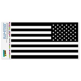 GRAPHICS & MORE Subdued Reverse American USA Flag Black White Military Tactical Automotive Car Window Locker Bumper Sticker