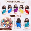 Bememo 100 Pcs Jesus Toys Original Design Mini Rubber Little