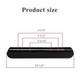 HMZ Full Length Padded Armrest Black 10-1/4" Long Wheelchair and Transport Chair arm Cushions, Black (1 Pair) Compatible with All Brands(10-1/4")