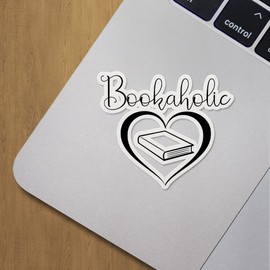 Decal Stickers of Bookaholic Premium Indoor (No Waterproof) Vinyl Decal Stickers for Laptop Phone Accessory Helmet Car Window Mug Tuber Cup Door Wall Decoration ANDVER3d48002BL