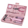 Household Hand Tools, Pink Tool Set - 7 Piece by