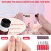 Xinjoduz 6 PCS Nail Drill Bits Cuticle Set, Professional Drill