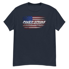 Power Stroke T-Shirt Powerstroke Diesel Truck Shirt - Navy - 3XL