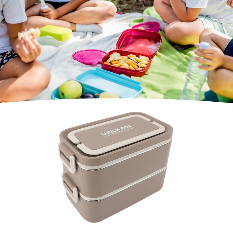 2 Tier Stackable Bento Box 304 Stainless Steel Insulated Lunch