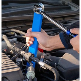 EYCOMTOM Offset Extension Wrench Multifunctional Impact Ready With 1/2", 1/4" And 3/8" Drive Adapters Torque Wrench Ratchet Tight Reach Extension Set
