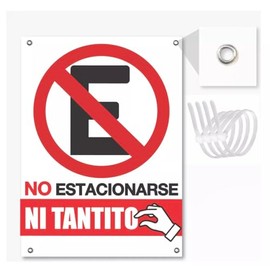 Señaletica Letrero No Estacionarse Ni Tantito 26 X 35 Cm