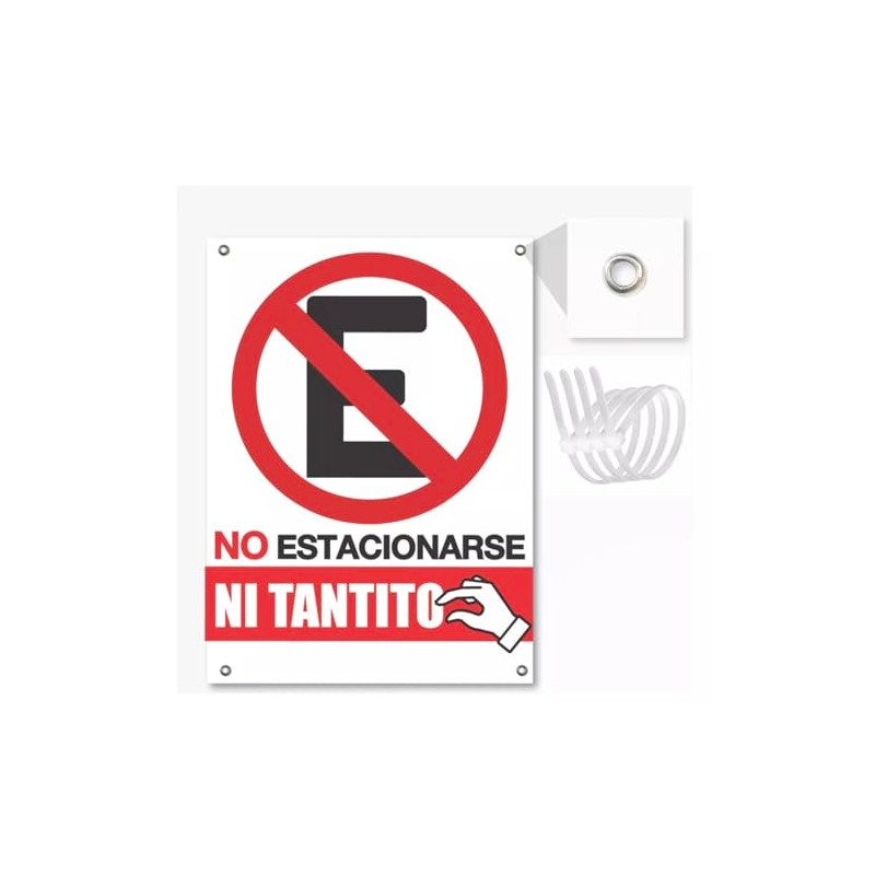 Señaletica Letrero No Estacionarse Ni Tantito 26 X 35 Cm