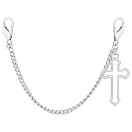 HAQUIL 2PCS Punk Goth Cross Metal Shoe Chain, Shoe Charms, Shoelace Chains, Shoe Lace Charm Chains, Footwear Jewelry Accessories