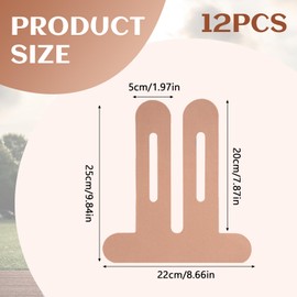 CHIHOLEN Pack of 12 Precut Kinesiotapes Knee, Elastic Physio Tape for Knee Pain, Waterproof & Kinesiotapes Pre-Cut for Sports Knee Pain Knee Posture Correction (Skin Colour)