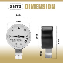 85772 Pressure Cooker Steam Gauge Replacement for Presto Steam Gauge 82237 82121, Fit Pressure Canner Model 175107 01755 0175510 178001 178005, Pressure Cooker Parts