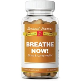 Bernard Jensen's Breathe Now Supplement Natural Support for Respiratory, Sinus, and Lung Health, Promotes Breathing Wellness, Herbal Formula, Immune Boost, Non-GMO, Vegan-Friendly, 60 Capsules