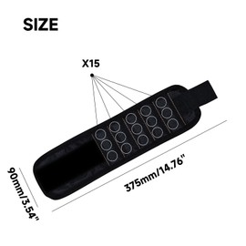 RUIAN Wristband for DIY Gadget Project - Tool Belt Holding Wristband, Easy to Secure Screws, Nails, and Drill Bits, Good Birthday Gift for Men and Dads(Black)