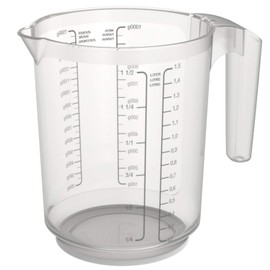 Rotho Topline Messbecher 1.5l mit Skala, Kunststoff (PP) BPA-frei, transparent, 1.5l (18.5 x 13.3 x 17.0 cm)