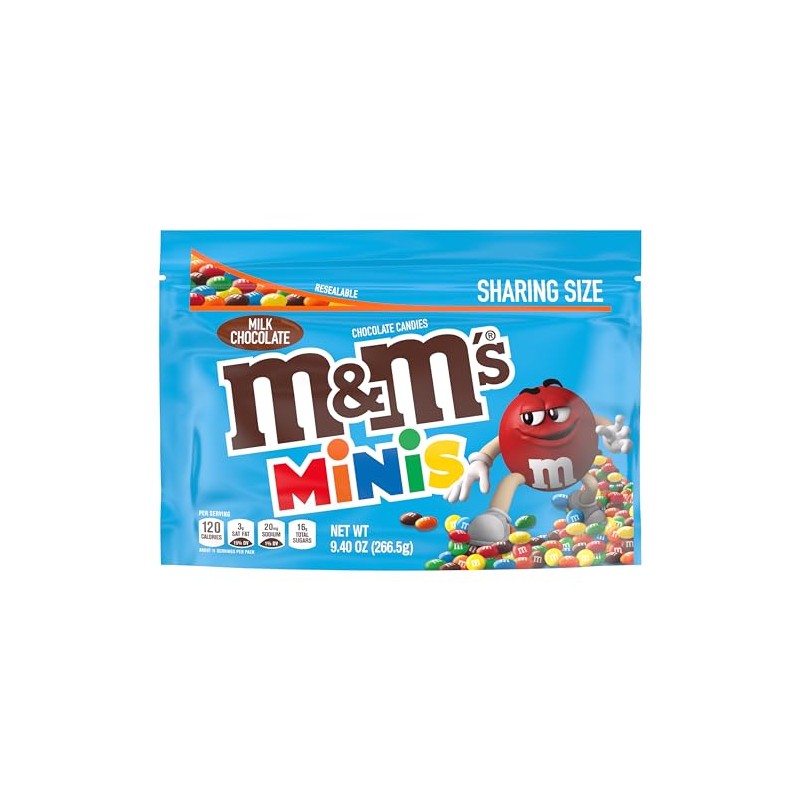 M&M'S Minis Milk Chocolate Christmas Candy, Sharing Size, 9.4 oz