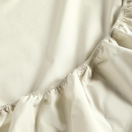 Christy 200TC Organic Single Fitted Sheet | Hazelnut Beige | 100% Certified Organic Cotton Bedding | Super Soft and Smooth Bed Linen