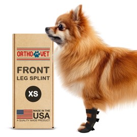 OrthoVet Standard Front Leg Brace for Dogs with Injuries, Arthritis, or Licking Prevention, Durable & Lightweight Post-Surgery Protection for Pets - XS