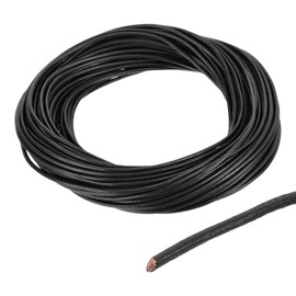 DMiotech 2mm Black Leather Cord, 20m(22 Yards) Round Leather Rope Lace Leather Strings for Crafting Necklace Bracelet Beading Jewelry Making DIY Projects