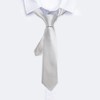 Barry.Wang Neckties for Boys Regualr Self-Ties Adjustable Handkerchief Set Uniform
